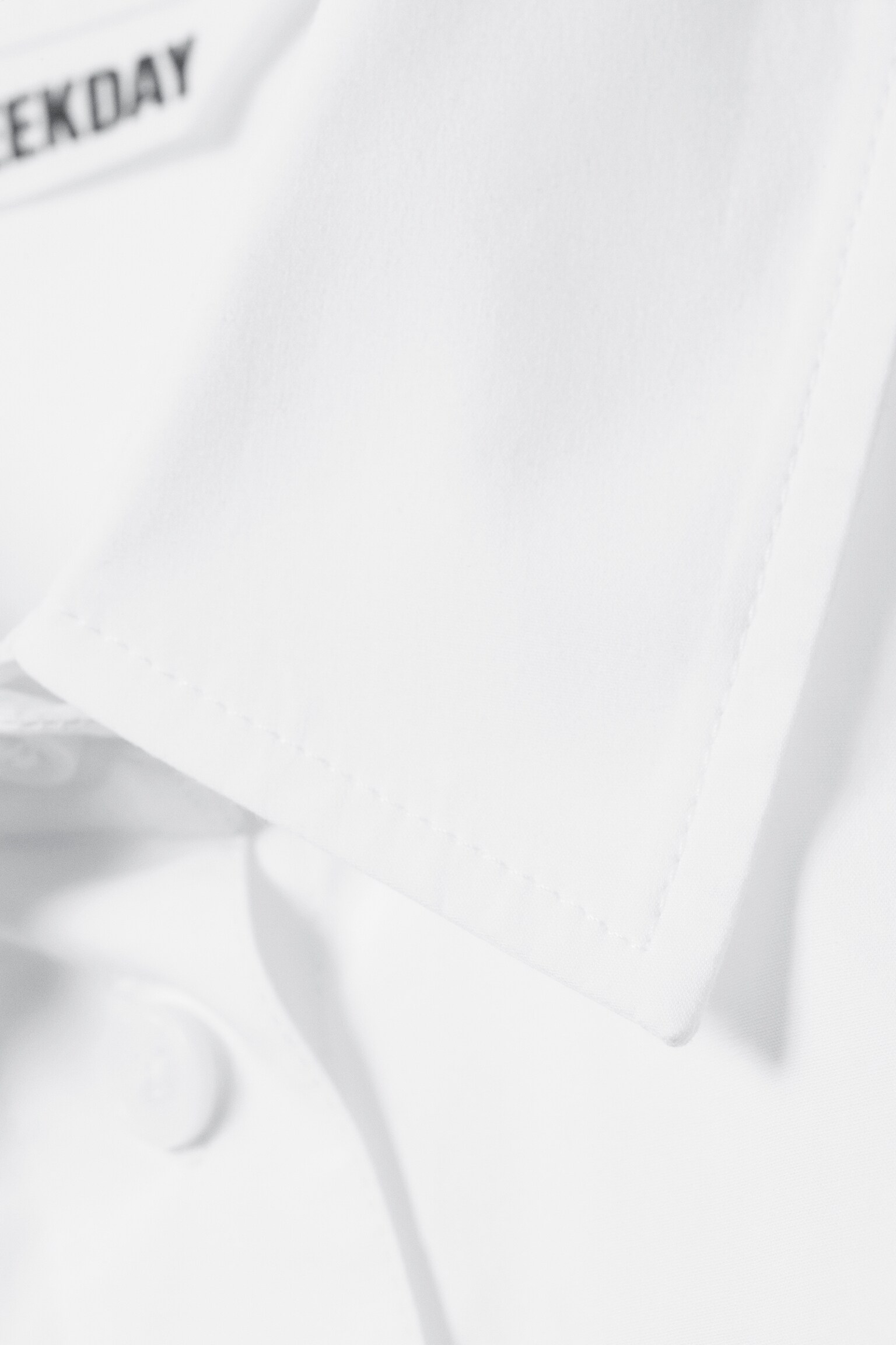 Priliehavá košeľa s dlhým rukávom z bavlny - biela/Čierna - 4