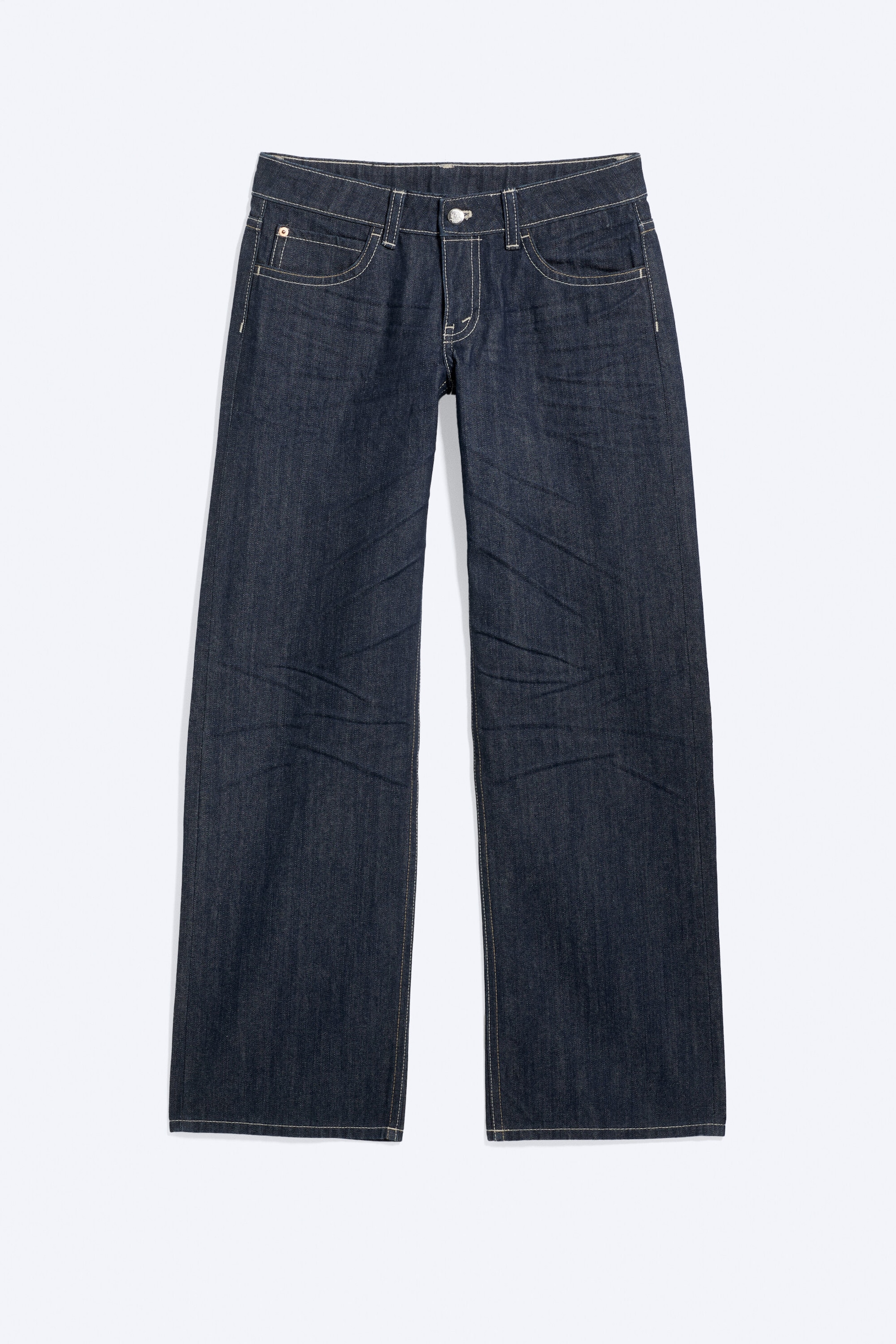 Blue Rinse - Dunkelblau - Messy Low Rise Regular Straight Jeans - 0