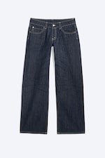 Blue Rinse - Dunkelblau - Messy Low Rise Regular Straight Jeans - 0
