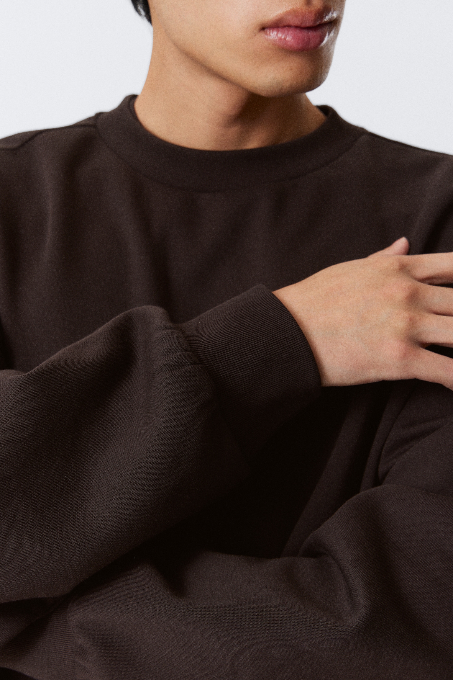 Sweater - Loose Fit - Donkerbruin/Zwart/Grijs gemêleerd - 3