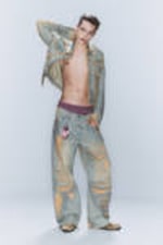 Hellblau - Pink Rip - CM x LB Looser Pink Rip Unisex Jeans - 0