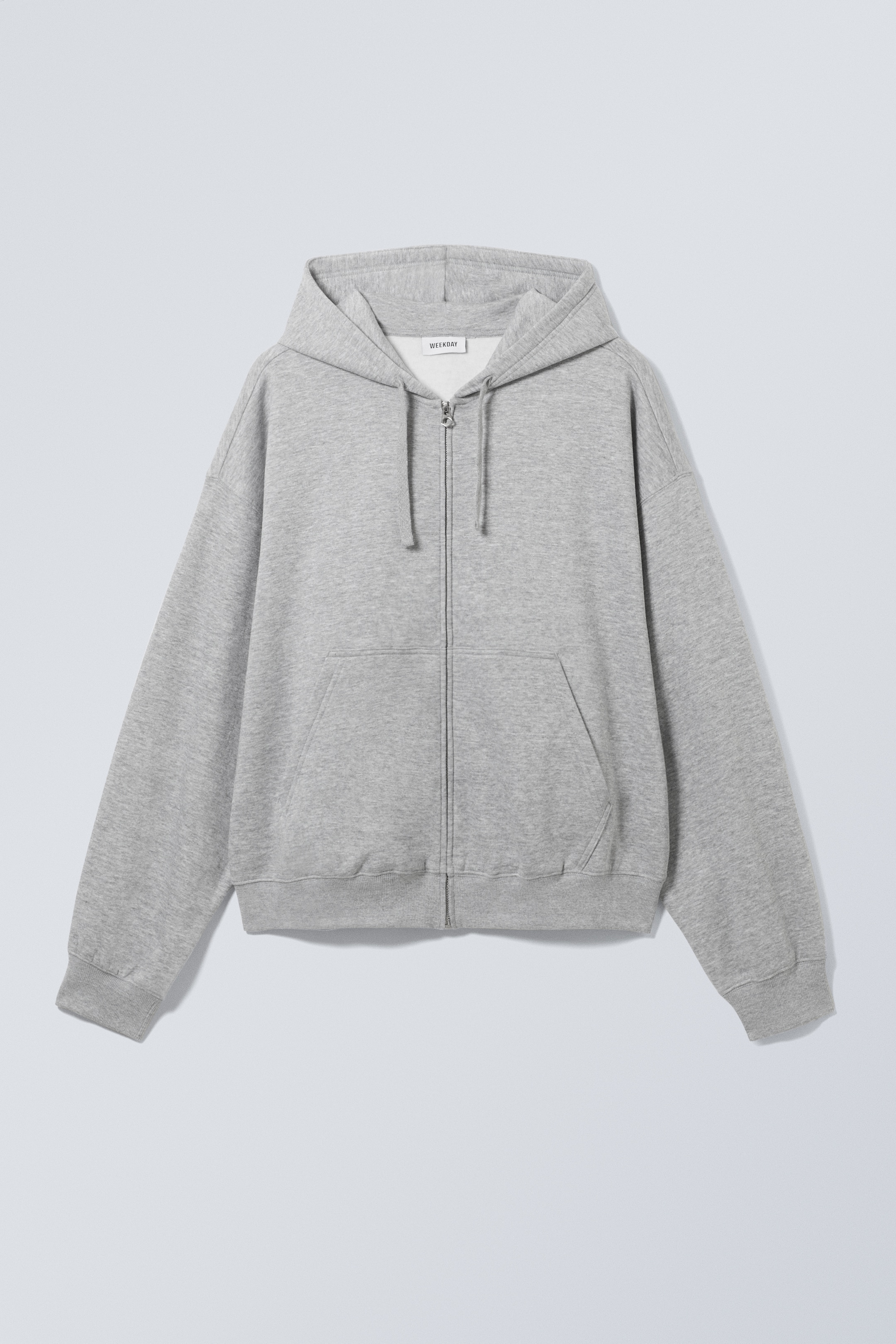Grotere afbeelding bekijken: Boxy Midweight Zip Hoodie - Lichtgrijs gemêleerd - HEREN | H&M NL 5