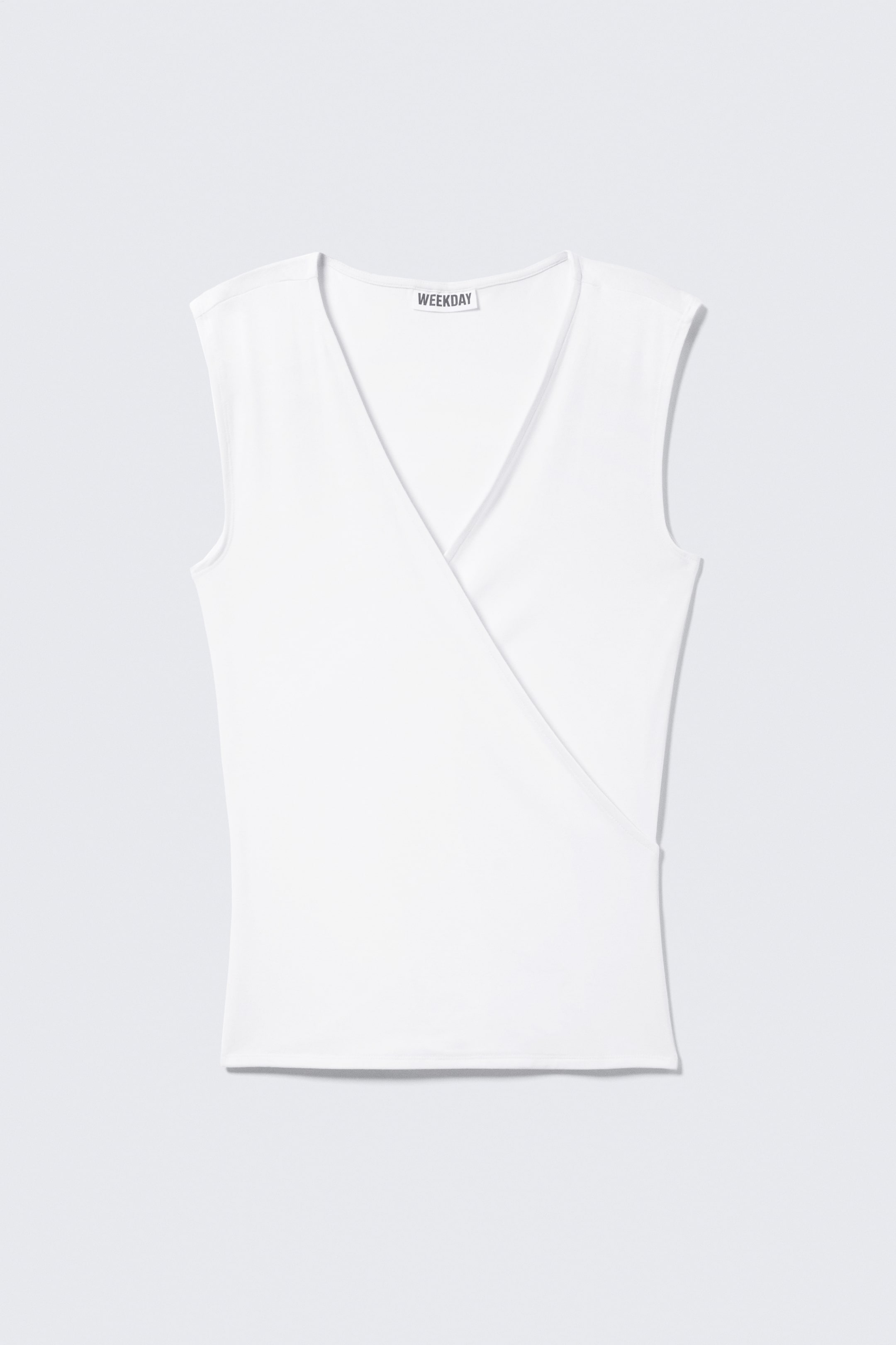 Grösseres Bild ansehen: ÄRMELLOSES WICKELTOP AUS JERSEY - Weiß - DAMEN | H&M CH 4
