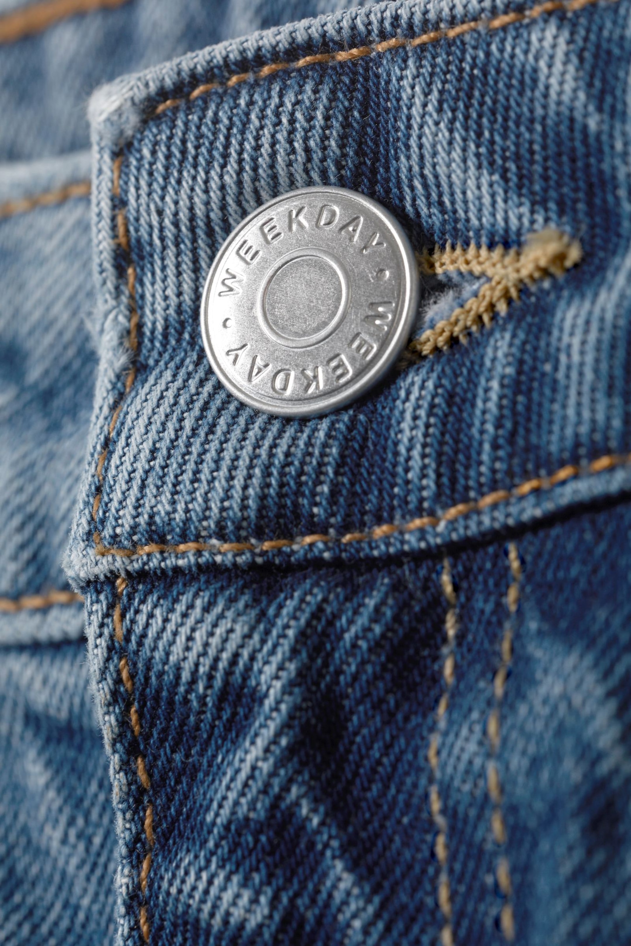Mittelblau - Lockere Mom-Jeans Float mit hohem Bund - 1