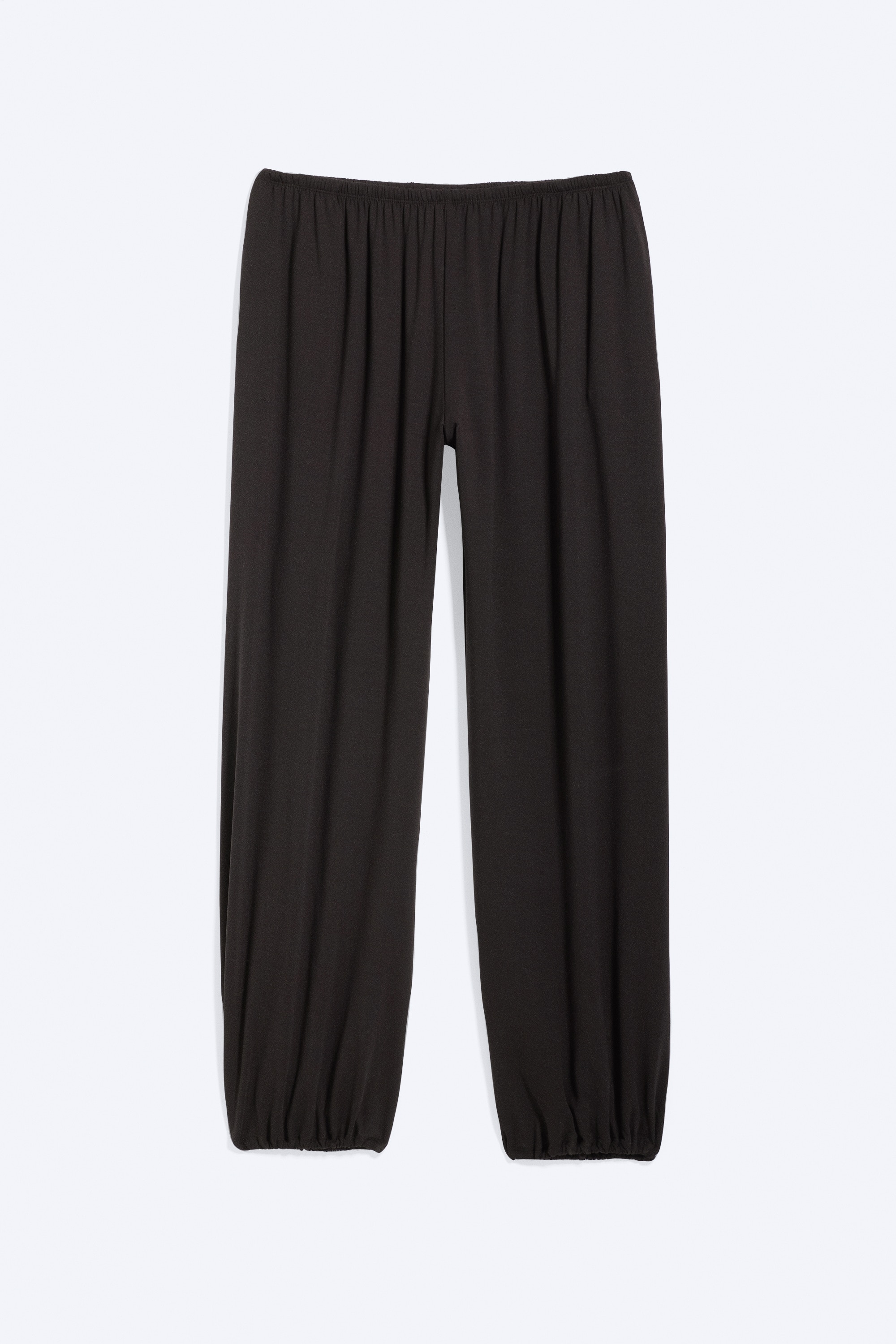 Soft Mid-Rise Balloon Trousers - Mörkbrun/Vit/Gråmelerad/Svart
