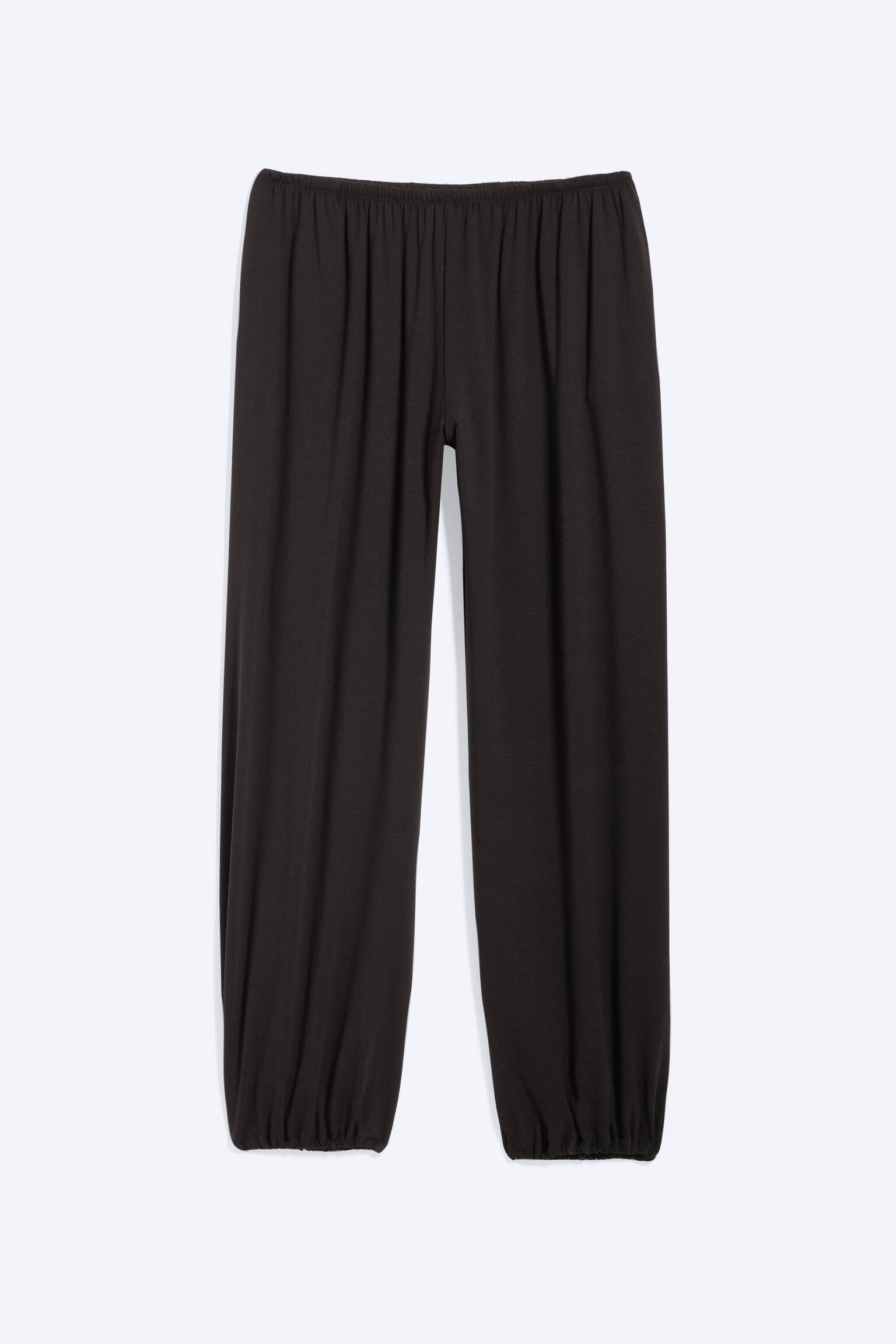 Soft Mid-Rise Balloon Trousers - Dark Brown/White/Grey Melange/Black - 2