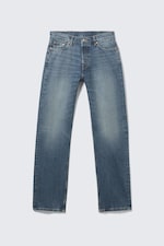 Radio Blue - Medium Blue - Space Mid Rise Relaxed Straight Leg Jeans - 7