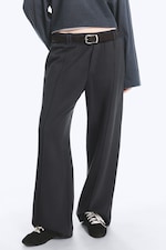 Dark Blue - Loose Pleated Joggers - 1