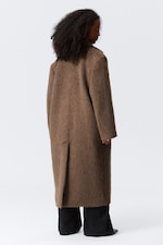 Flauschiges Dunkelbeige - OVERSIZED MANTEL AUS WOLLMISCHUNG - 3