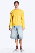 Gelb - Boxy Longsleeve mit lockerer Passform - 1