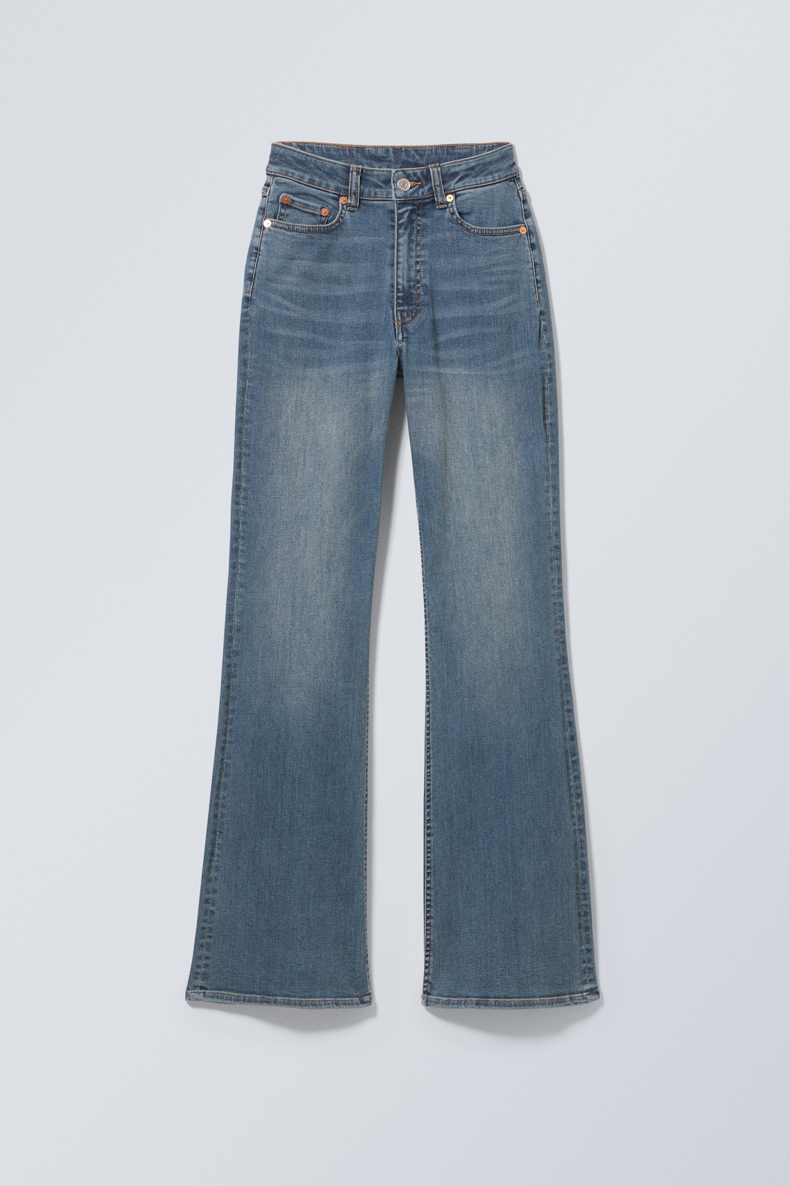 Jeans Glow Curve flared e regular a vita alta - Treasure Blue/Black Web – Nero/Snow Blue – Azzurro/Vein Blue - Dark Blue