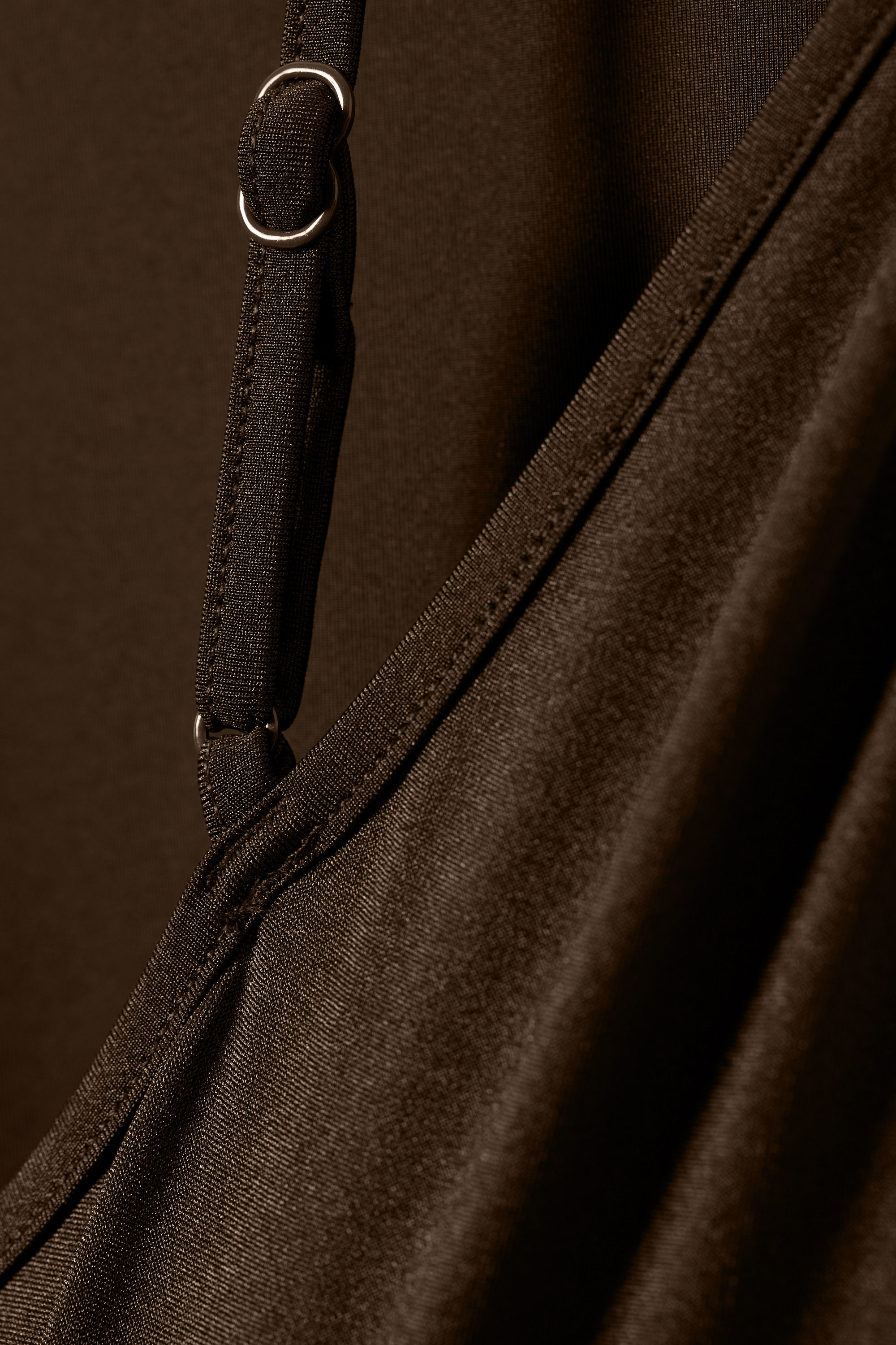 Dark Brown - Square-Neck Swimsuit - 5