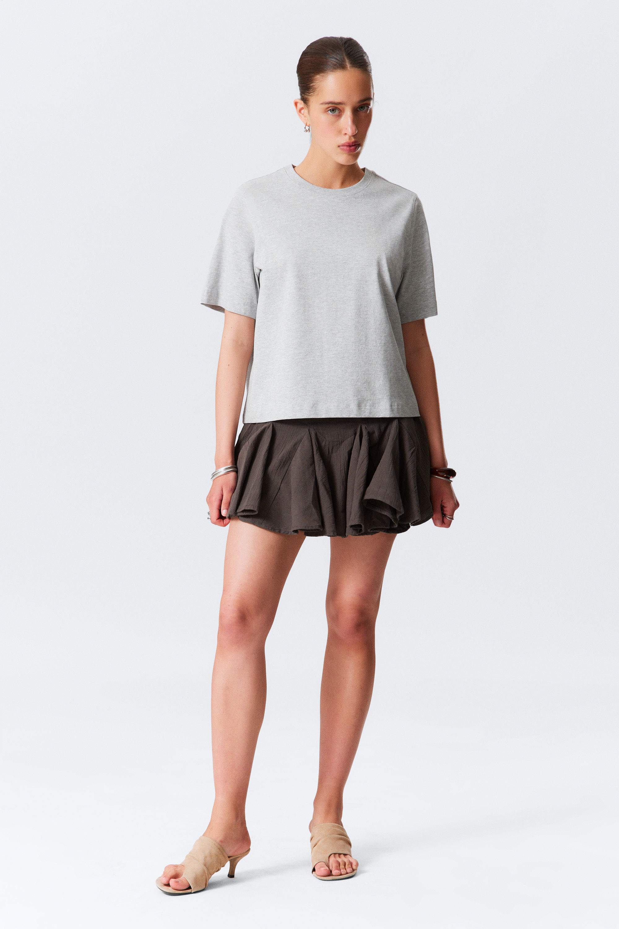 Light Grey Melange - Perfect Boxy T-shirt - 2