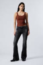 Black Web - Schwarz - Flame Low Waist Slim Flared Leg Jeans - 0