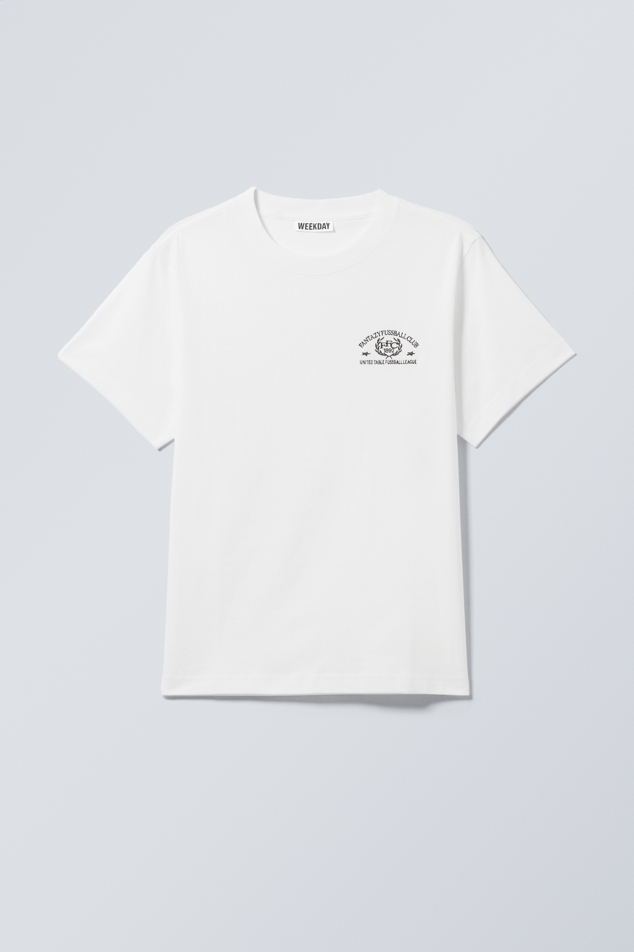 Visualizza immagine più grande: T-shirt boxy con stampa grafica - Bianco – Fantazy Fussball Club - UOMO | H&M IT 1