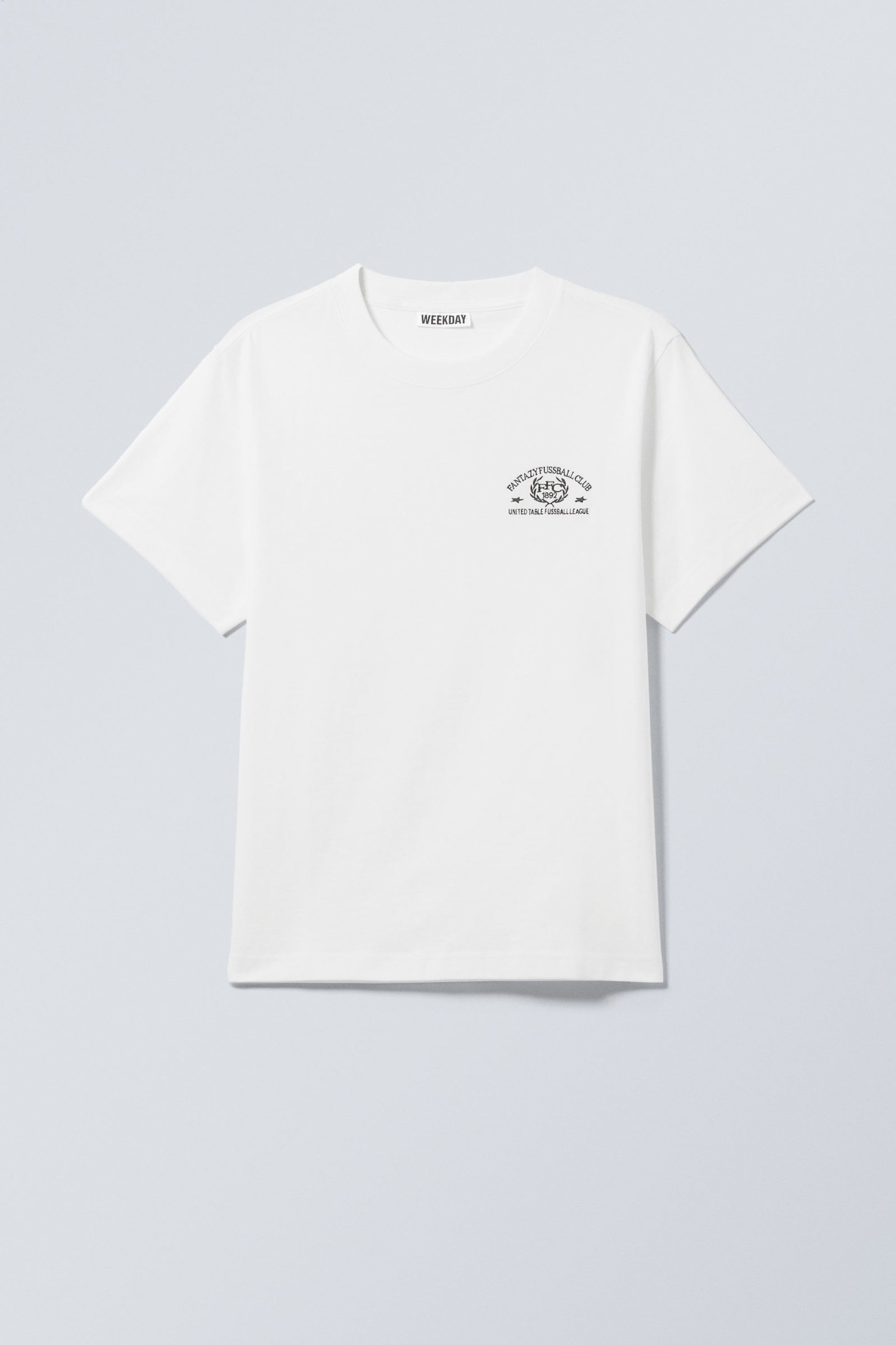 Weiß - Fantazy Fußballclub - Kastiges T-Shirt mit Grafikprint - 1
