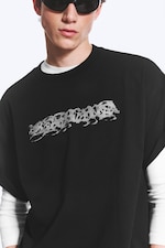 Black - Karma - Boxy Printed Graphic T-shirt - 1