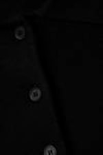 Black - Loose Knitted Pique Sweater - 1