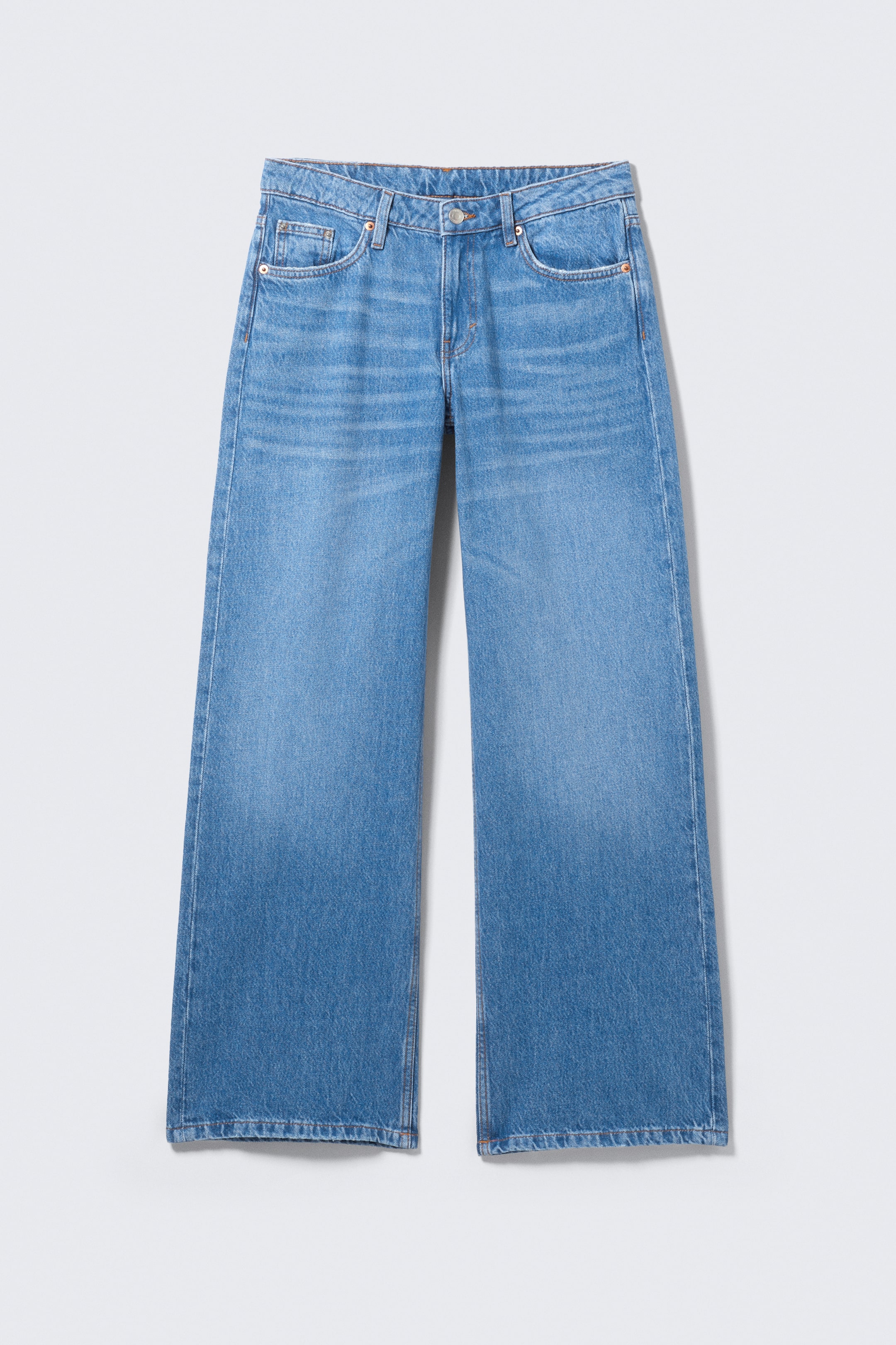 Se større billede: Imoo lavtaljede loose jeans med vide ben - Kallithea Blue - Mellemblå - DAME | H&M DK 6