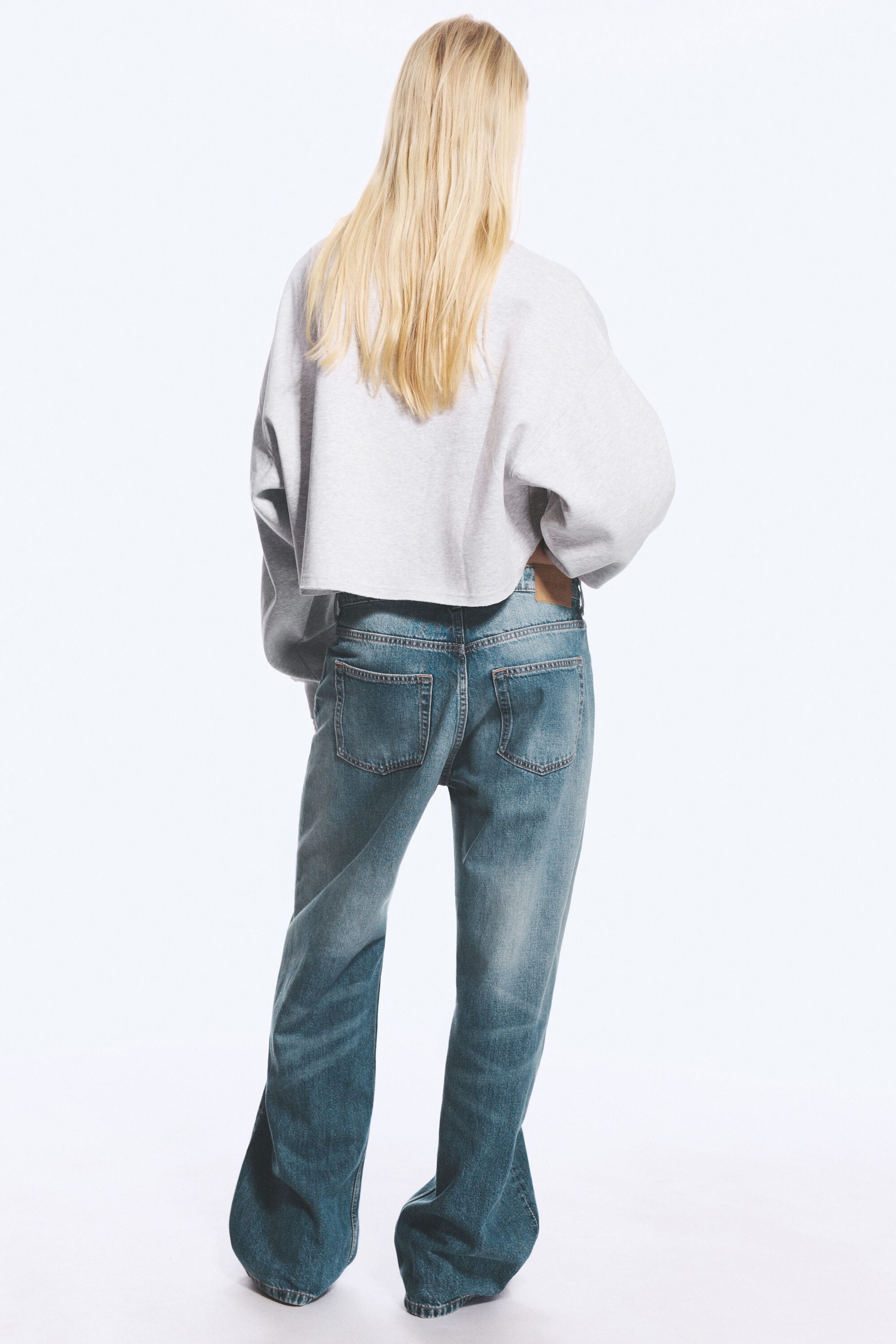 Blue Horses - Medium Blue - Missy Low Rise Loose Straight Jeans - 7
