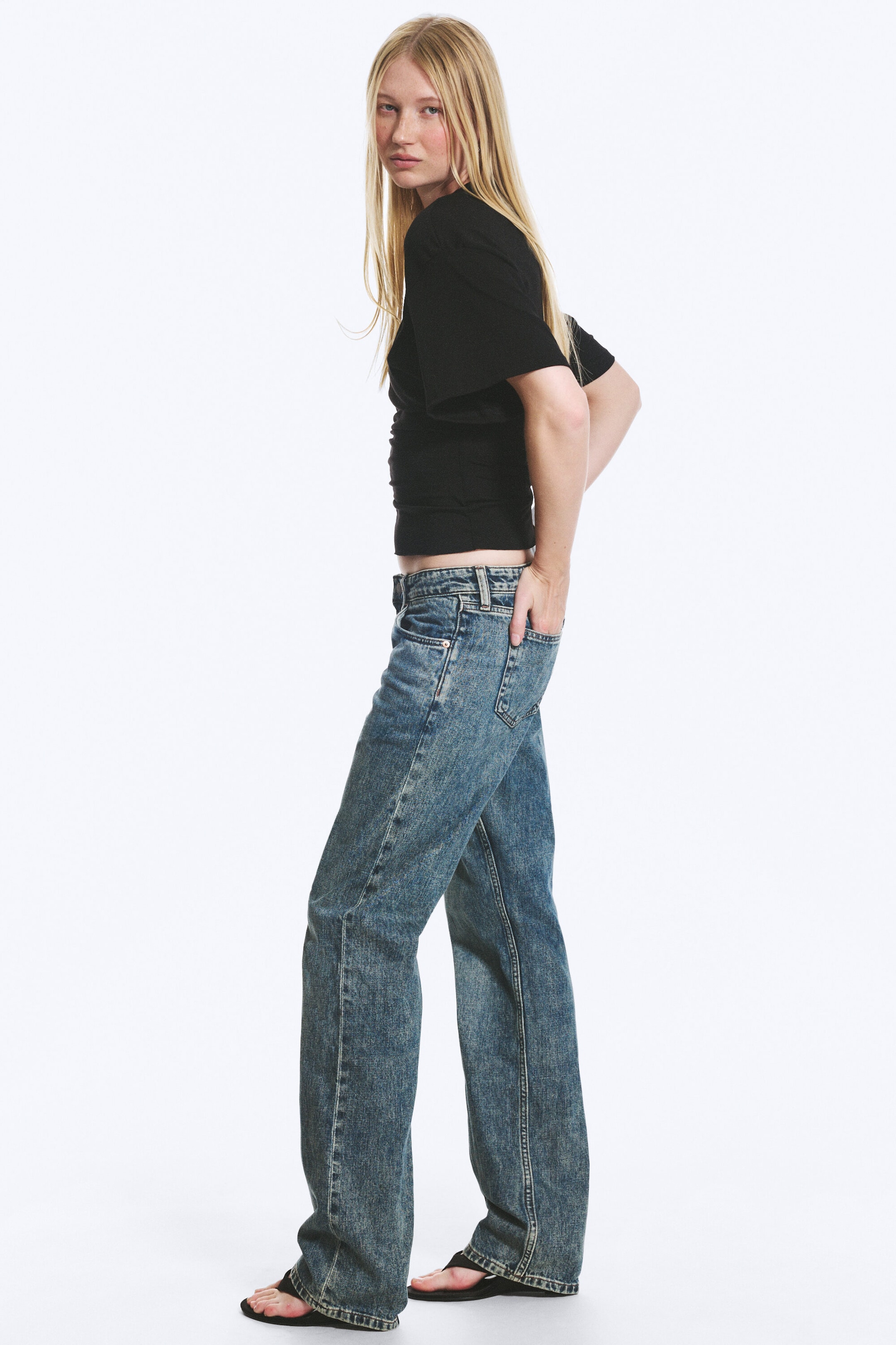 Second Blue – Medium Blue - Arrow normal jeans med lavt liv og rette ben - 2