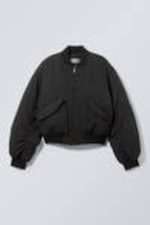 Zwart - Cropped bomberjack - 0