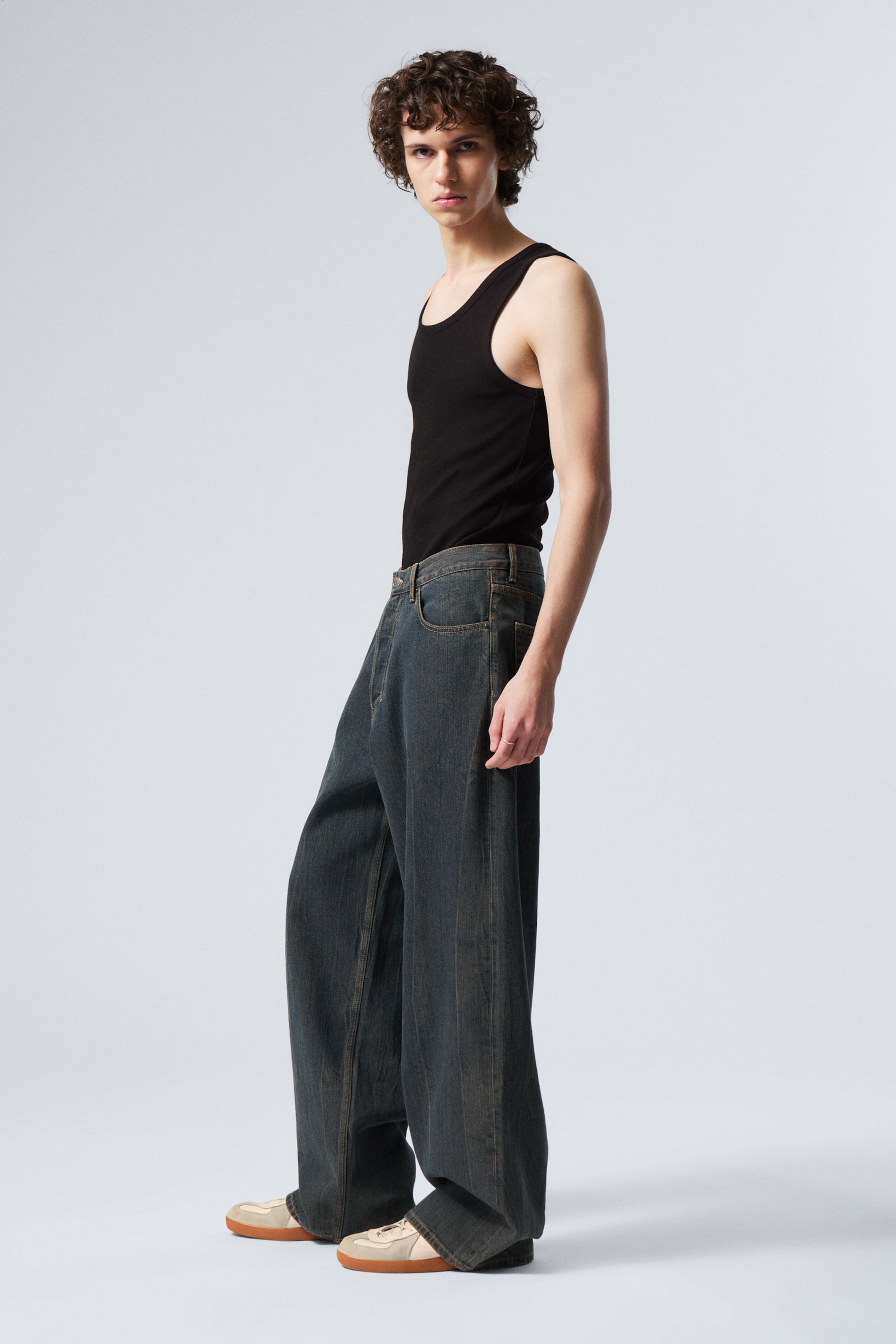 Como Blue - Astro Loose Baggy Leg Jeans - 5
