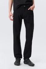 Black Rinse - Black - Orion Mid Rise Slim Fit Straight Leg Jeans - 1