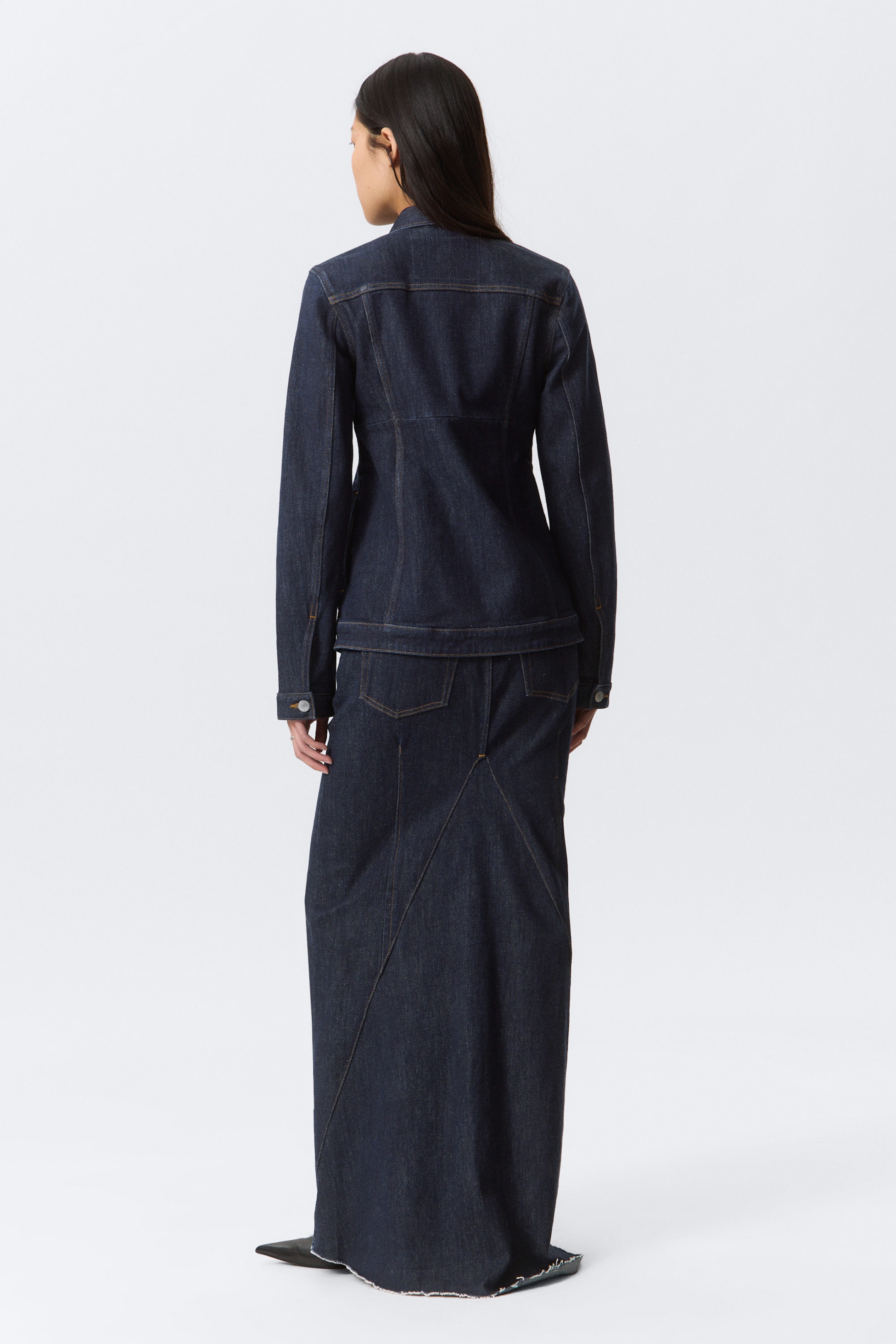 Blue Rinse - Dark Blue - Fitted Denim Jacket - 4