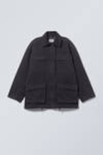 Washed Black - Luca Washed Parka Jacket - 0