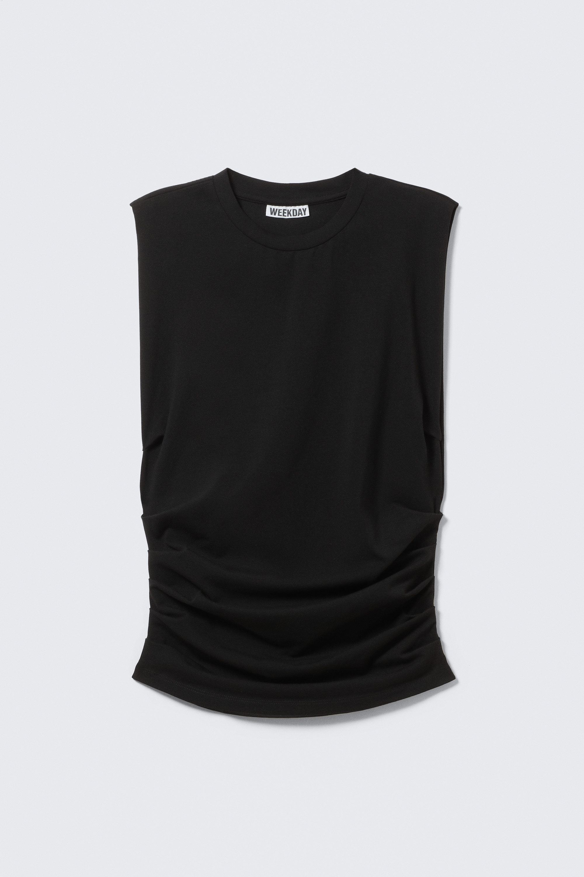 pleated tank top - Black | Weekday WW