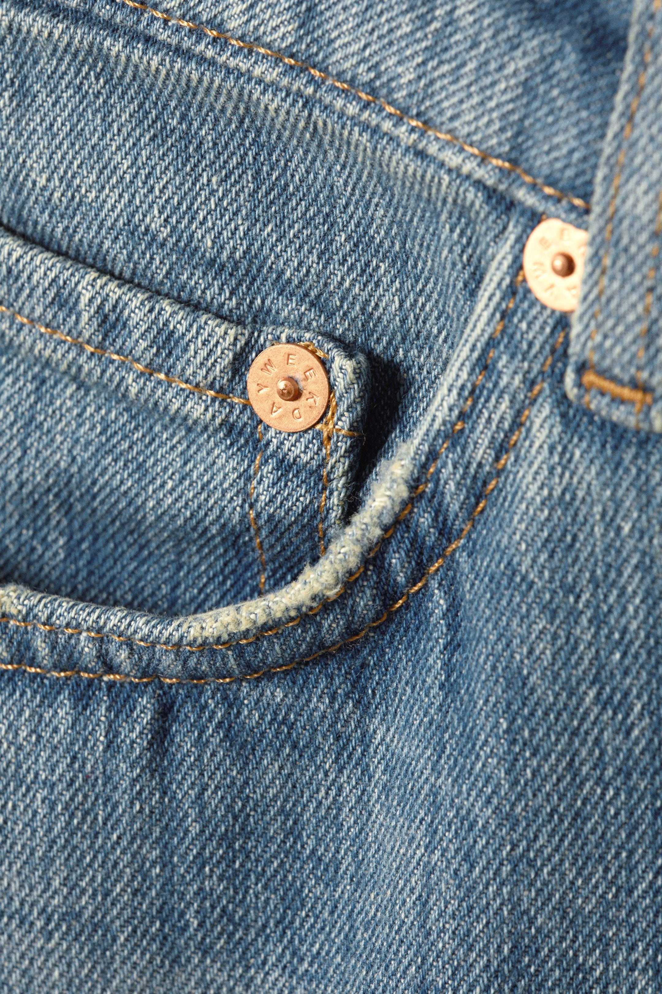 Treasure Blue - Rowe Super High Waisted Regular Straight Jeans - 1