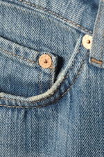 Treasure Blue - Rowe Super High Waisted Regular Straight Jeans - 1
