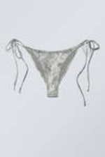 Mole Abstract Print - Strappy Printed Bikini Bottoms - 0