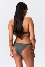 Gris foncé - Bas de bikini avec liens à nouer - 2