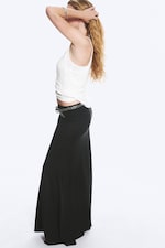 Svart - Mid Waist Maxi-kjol - 1