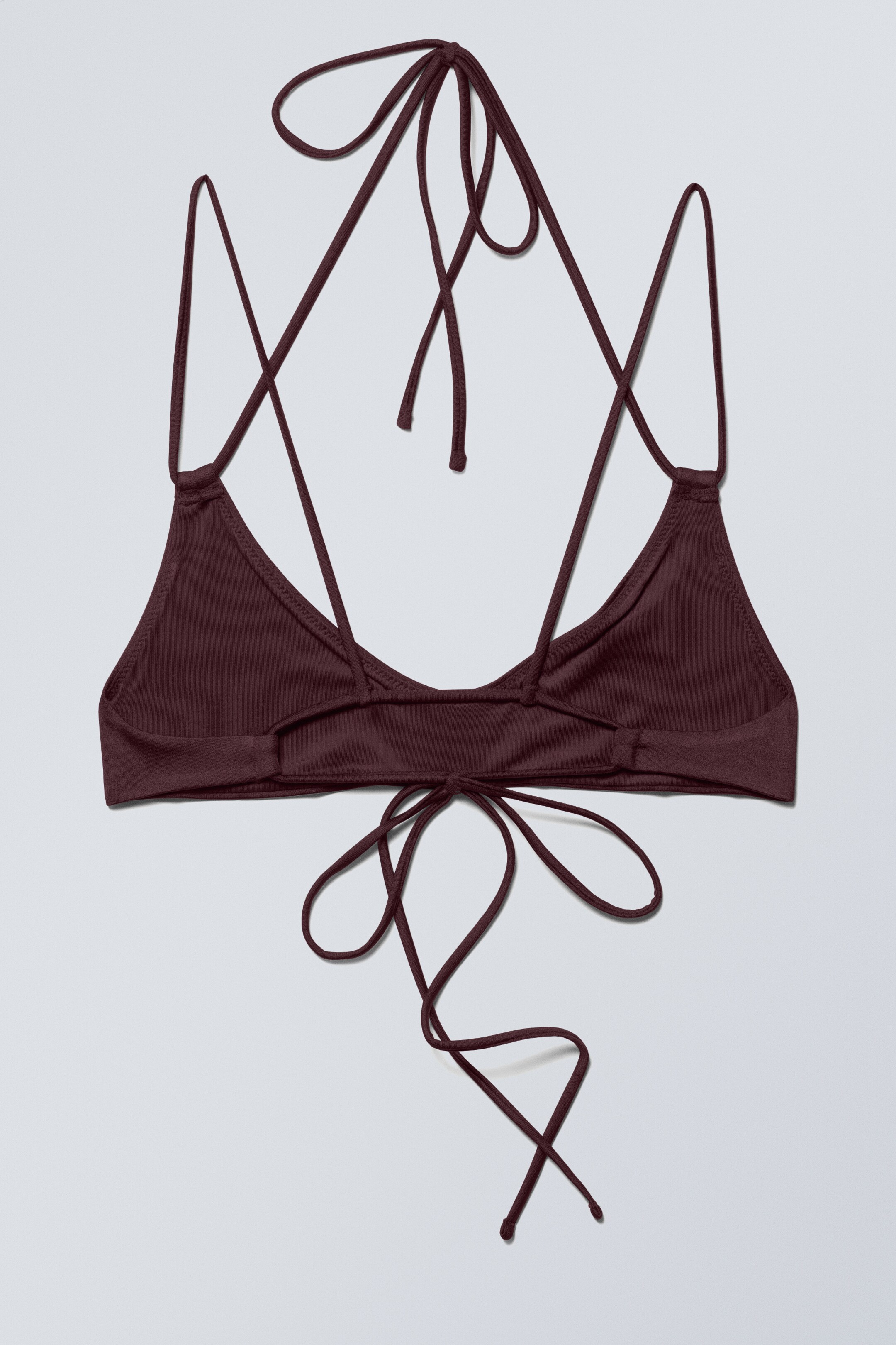 Visa större bild: Strappy bikinitopp - Mörkröd - DAM | H&M FI 2