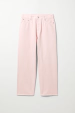 Pink - Galaxy Mid Rise Loose Straight Jeans - 0
