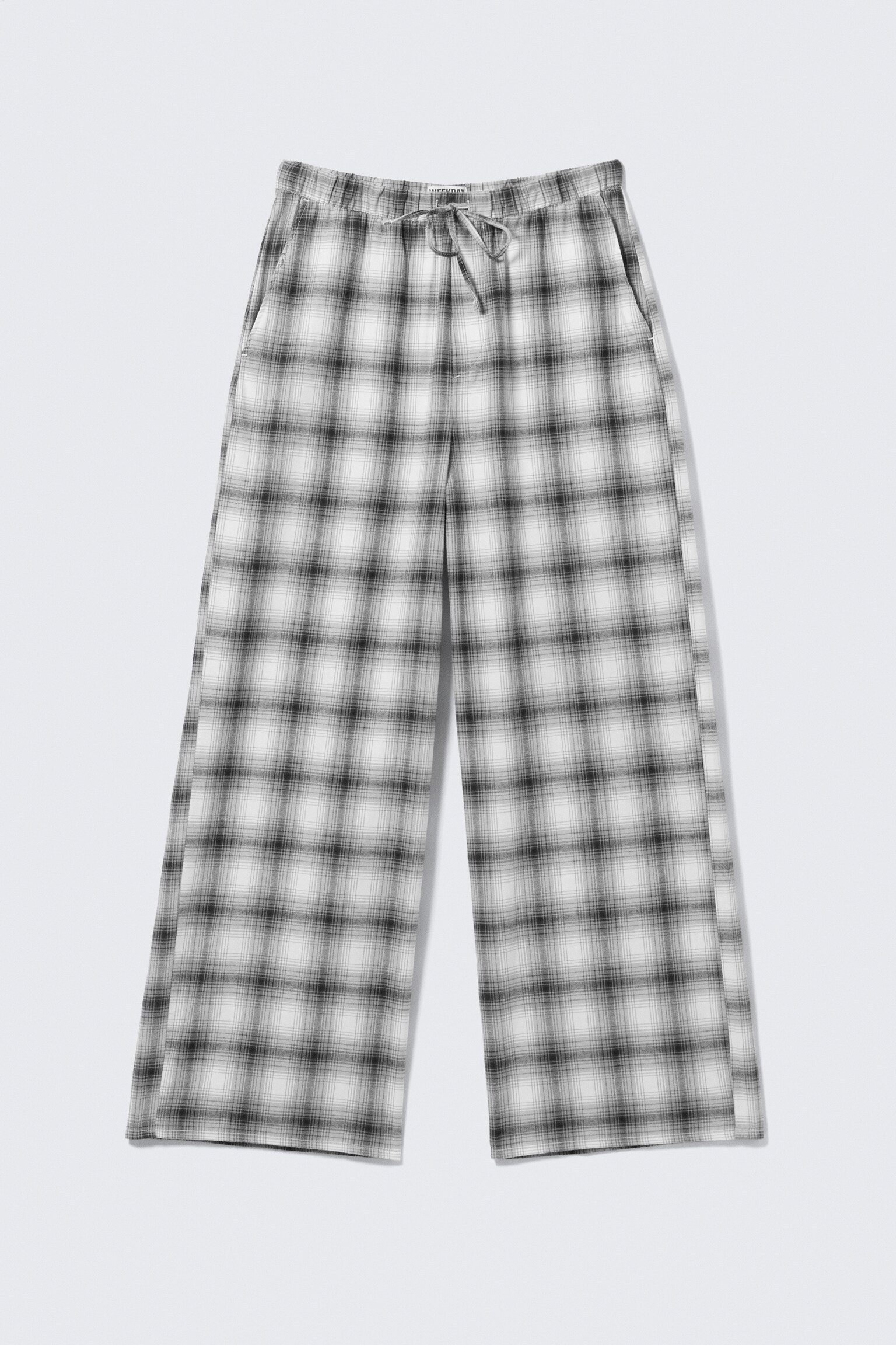 Relaxed Flannel Pyjama Trousers - Checked White/Checked Black/Checked Dark Brown - 2