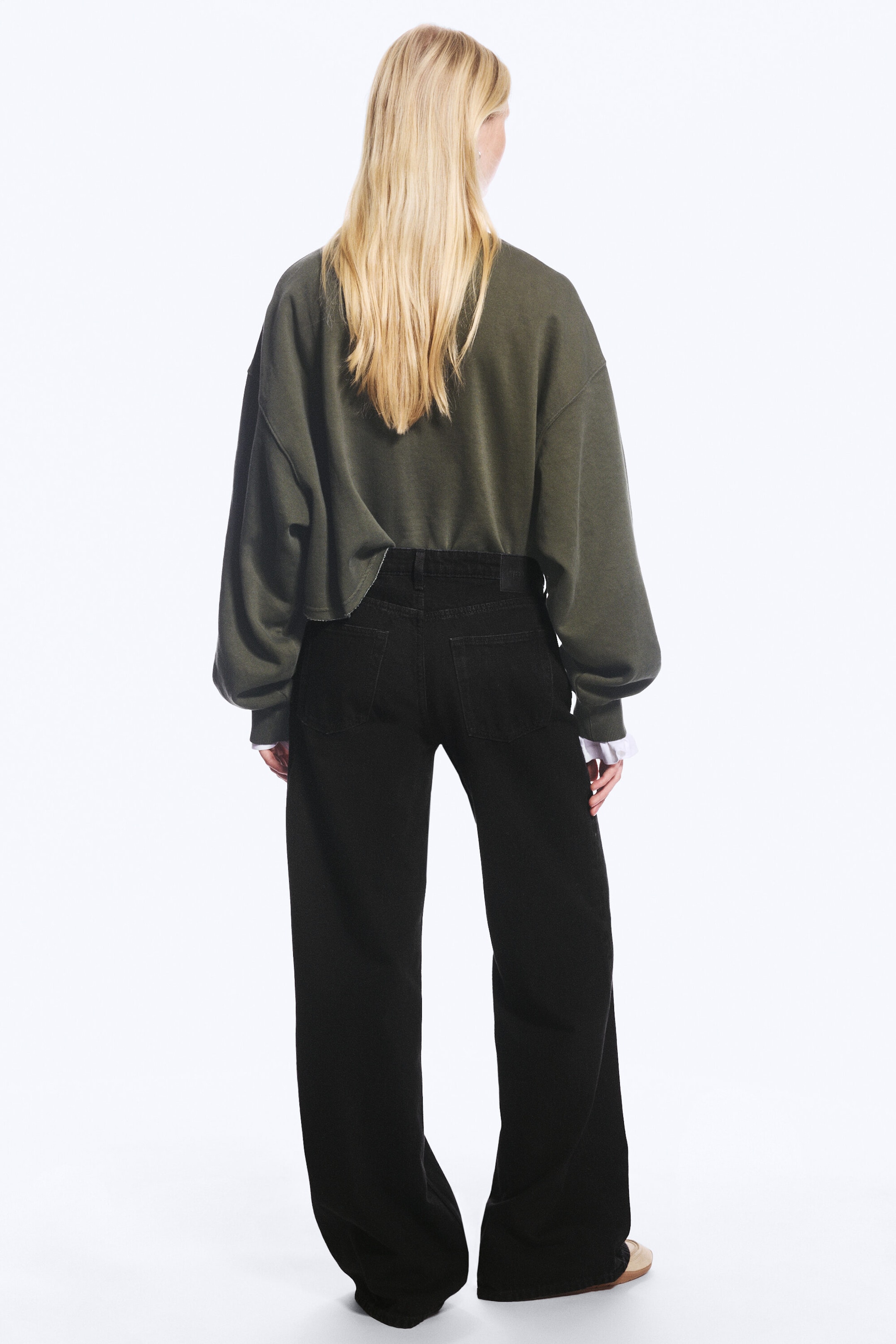 Tuned Black – svart - Paz jeans med mellomhøyt liv og vide ben - 5
