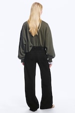 Tuned Black - Black - Paz Mid Rise Wide Jeans - 4