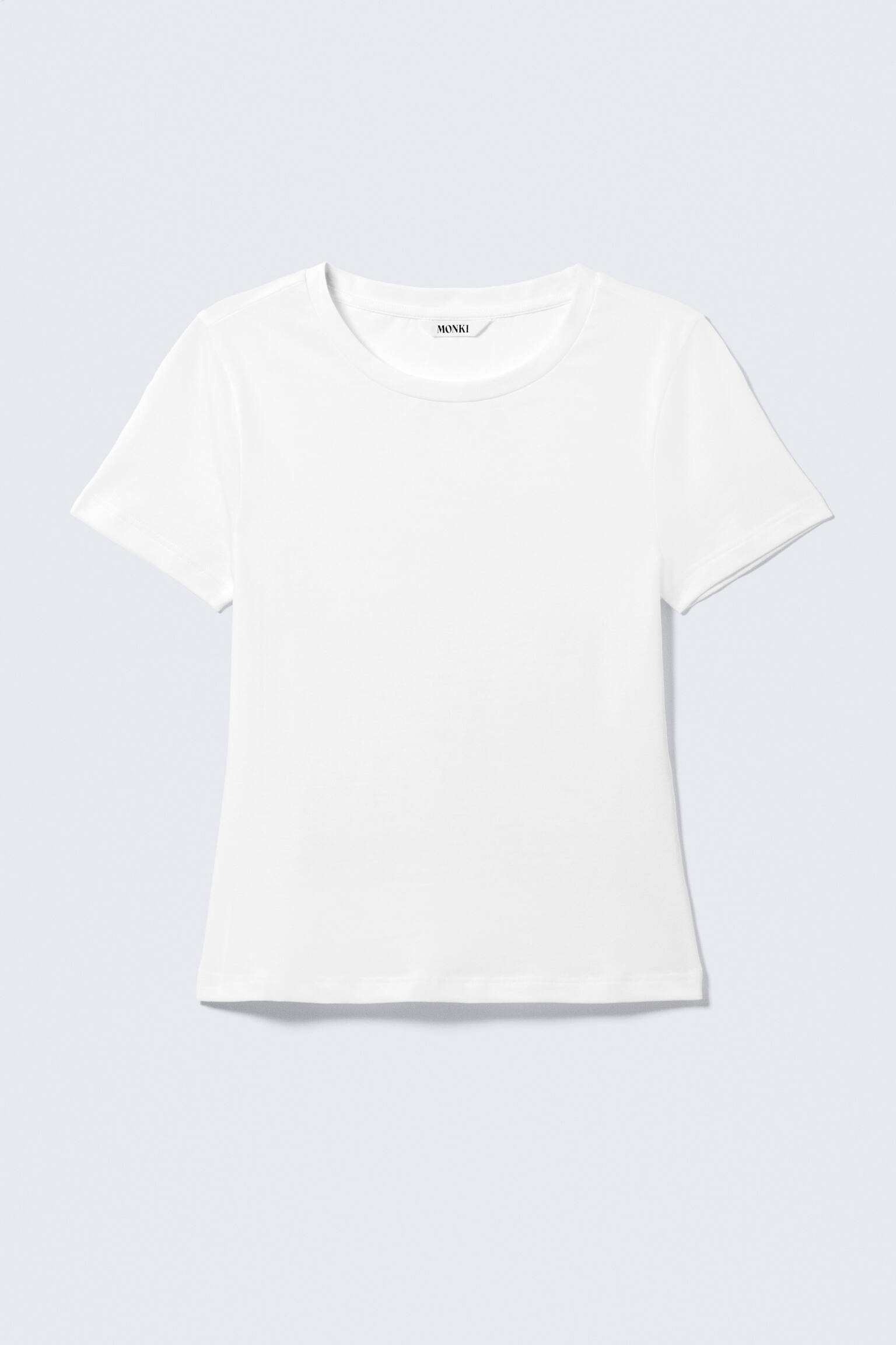 Mini T-shirt ajusté - Blanc/Rayures bleu marine/vert/Noir/Gris chiné - 2