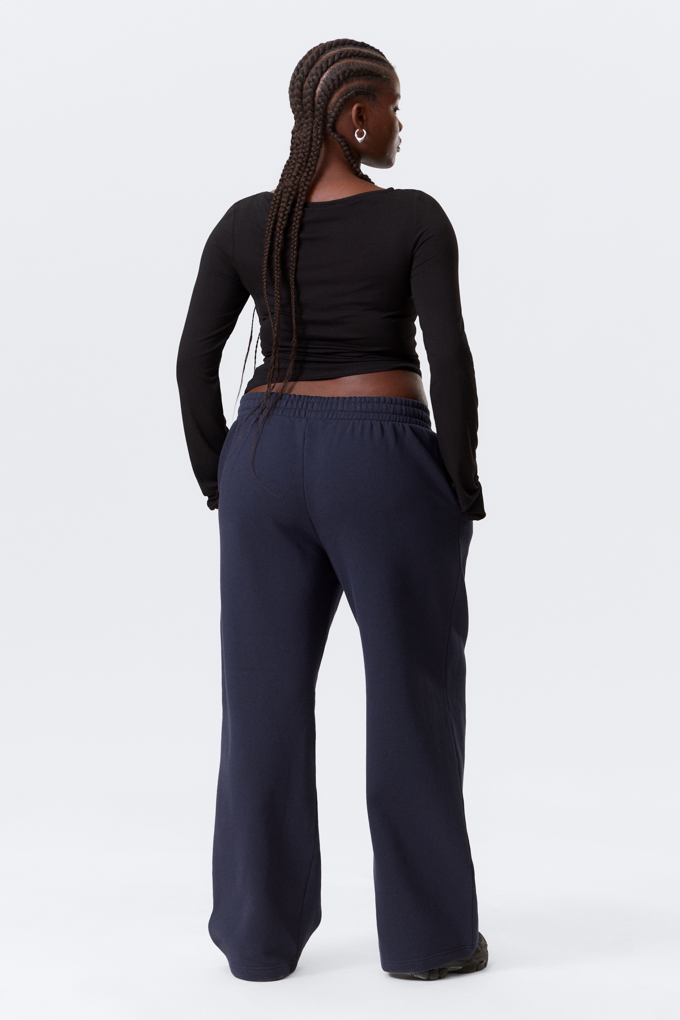 Grotere afbeelding bekijken: Loose Long Heavyweight Sweatpants - Donkerblauw - DAMES | H&M BE 4