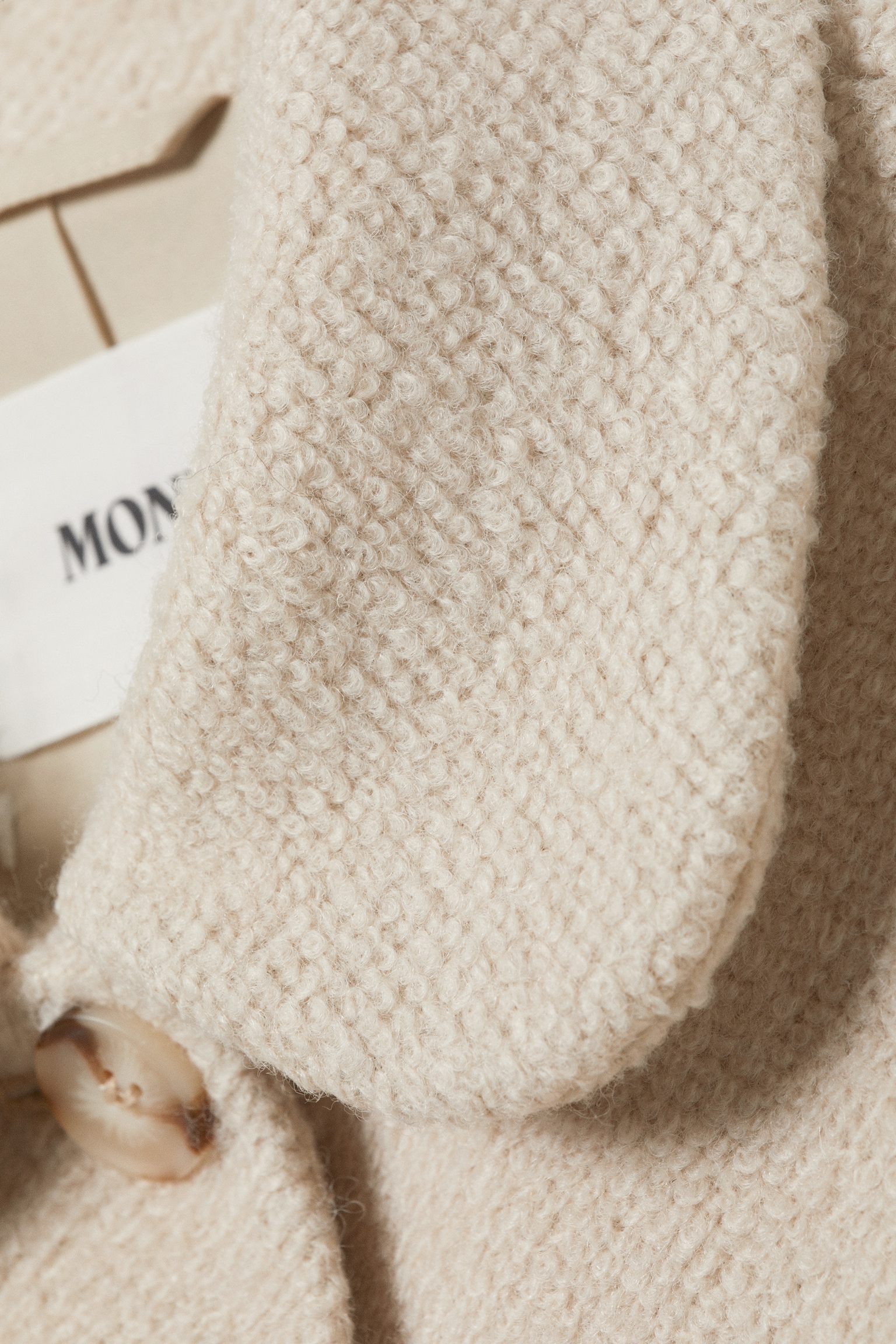 Boxy Button-Up Wool-Blend Jacket - Dusty Cream - 4