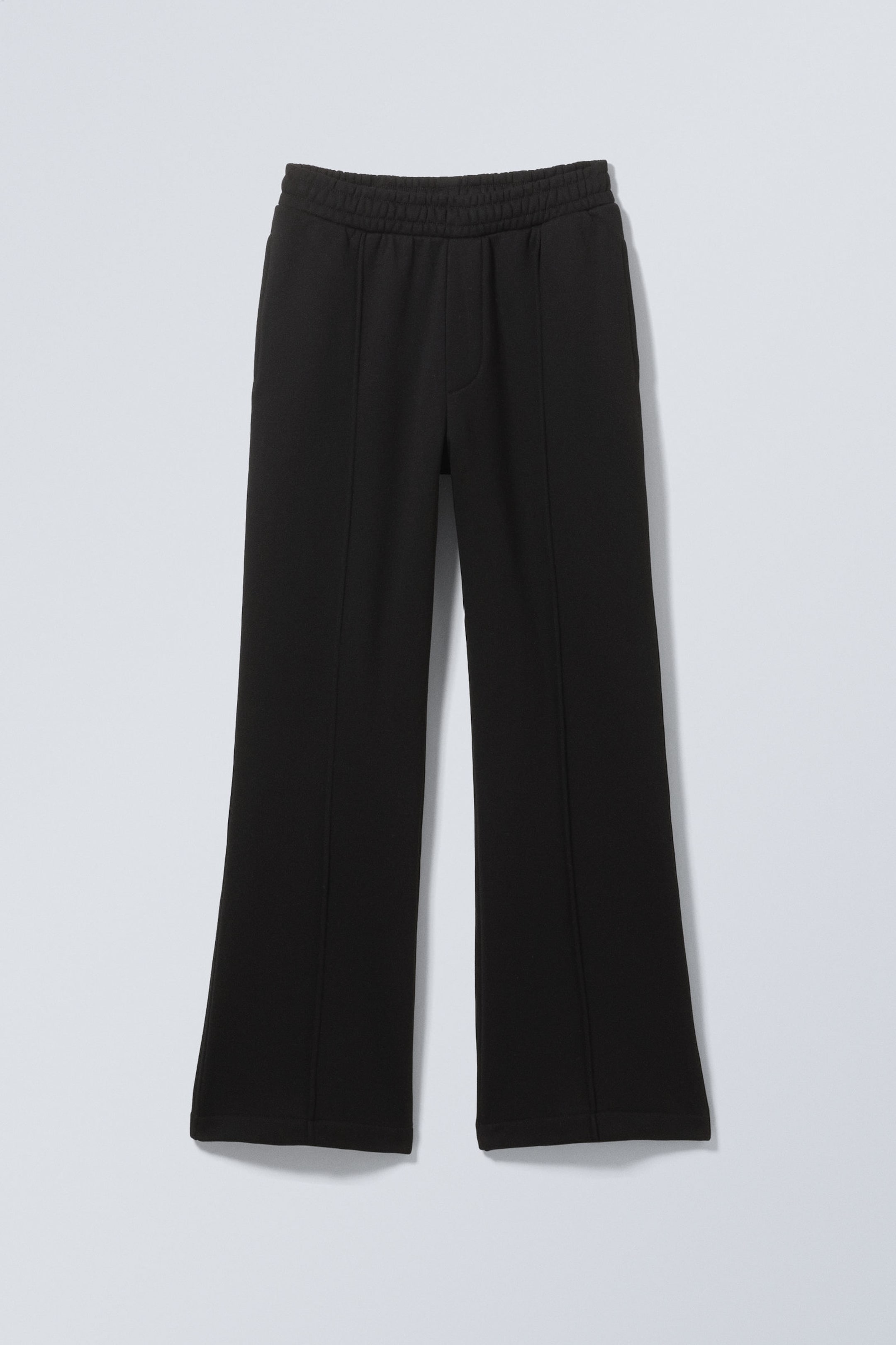 Schwarz - Ausgestellte, locker sitzende Sweatpants - 1