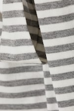 Grå & Vit Randig - Enaxlad knyt-topp i lyocell - 1