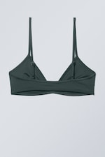 Dark Green - Minimal Pullover Bikini Top - 1