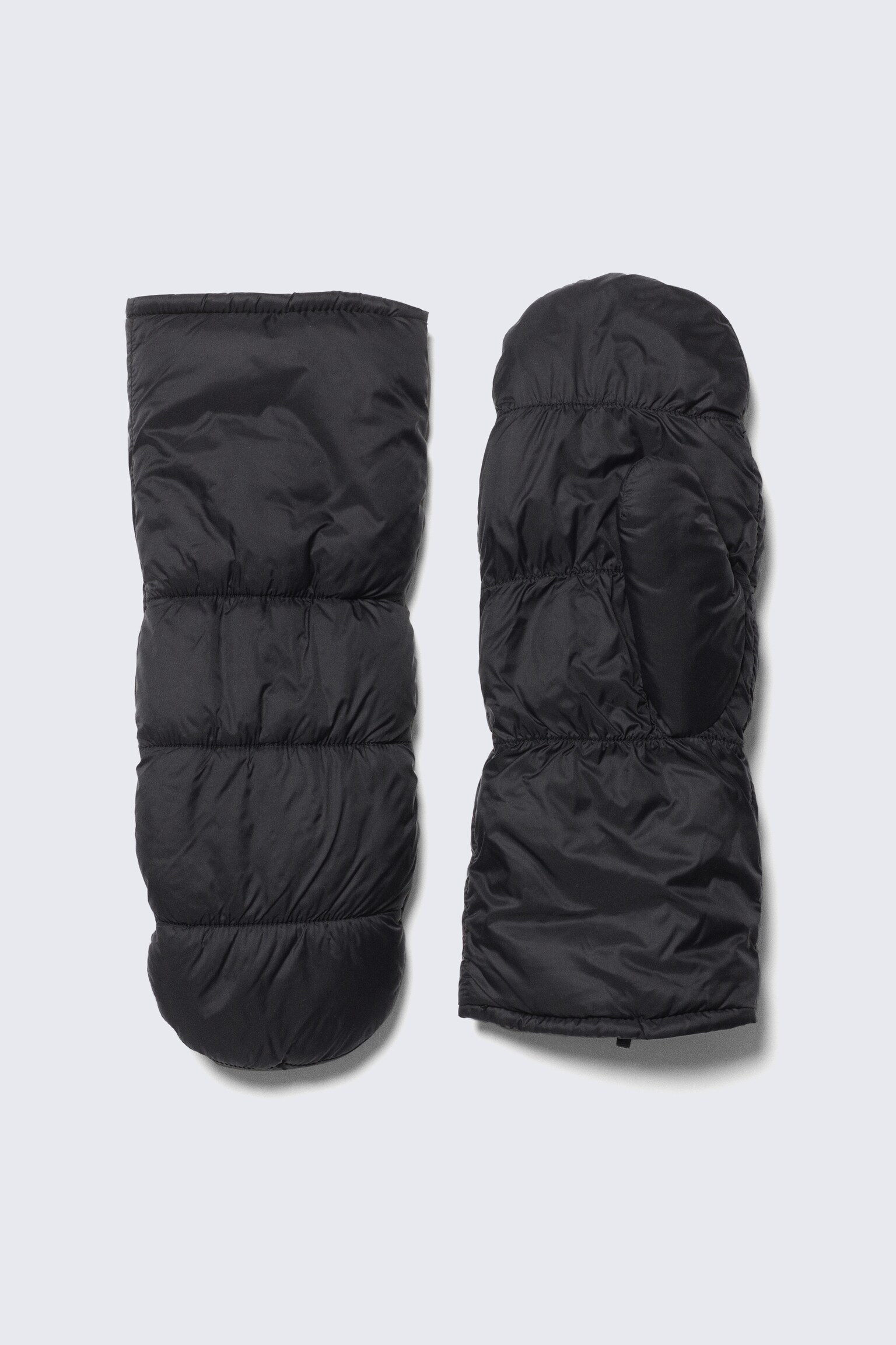 Gefütterte Nylon-Fäustlinge - Schwarz