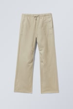 Ecru - Relaxed Linen Trousers - 0
