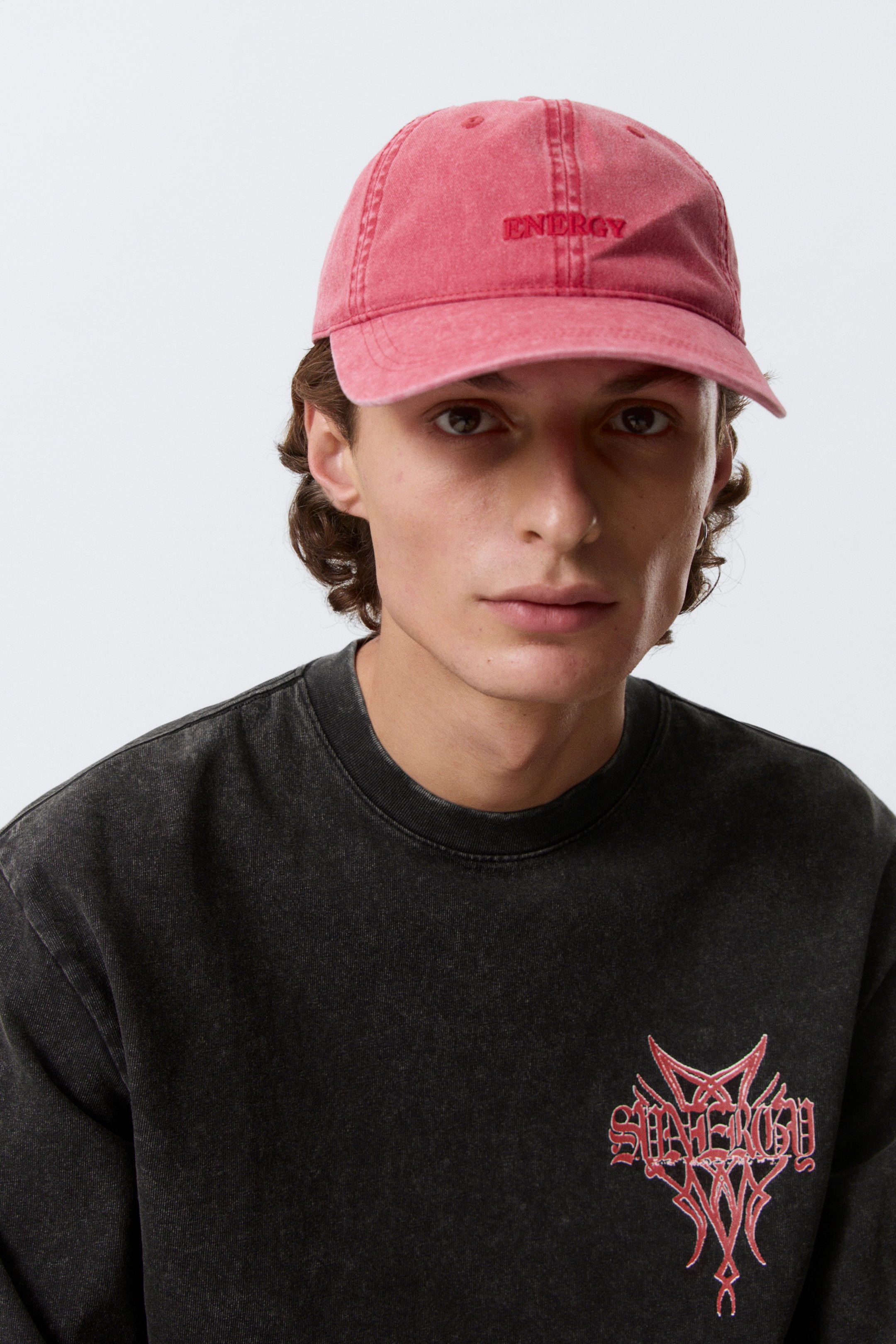 Gewaschenes Rot - "Energy" - Basecap - 1